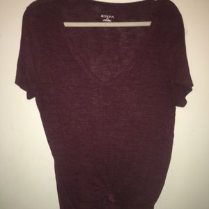 Maroon v-neck